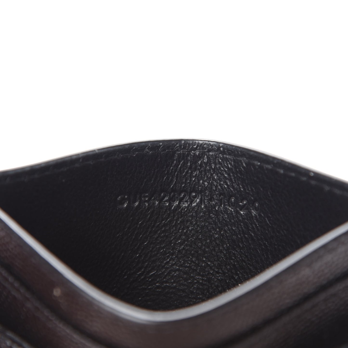 Grain De Poudre Matelasse Chevron Monogram Credit Card Case Black