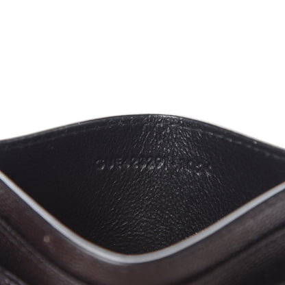 Saint Laurent Grain De Poudre Matelasse Chevron Monogram Credit Card Case Black 7 of 8
