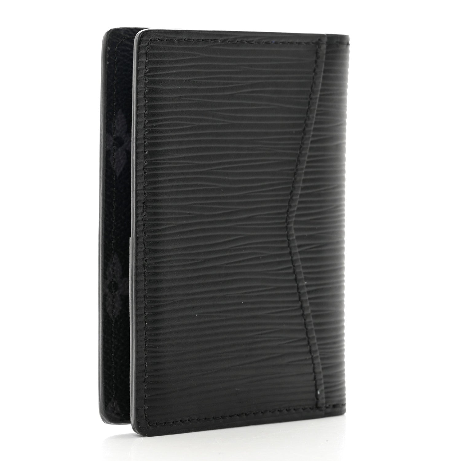 Louis Vuitton Epi Monogram Eclipse Pocket Organizer Black Blue 3 of 8