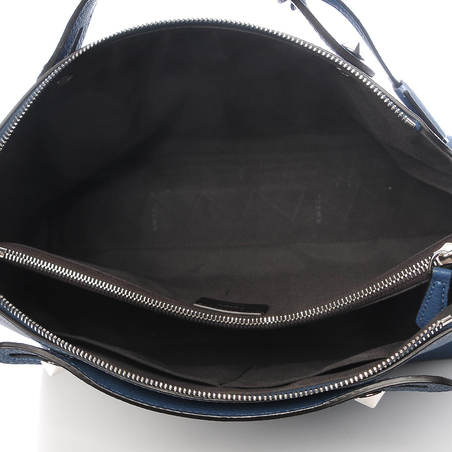 Fendi Vitello Camargue Large By The Way Boston Bag Blue 6 of 13