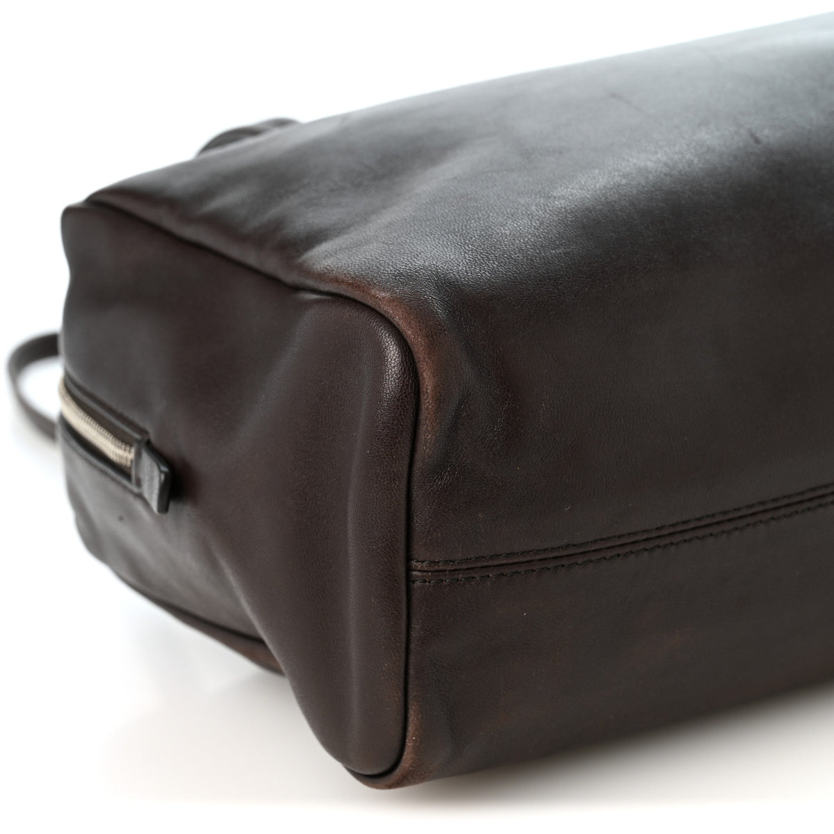The Row Nappa Astra Bowling Bag Dark Brown Ans 8 of 9