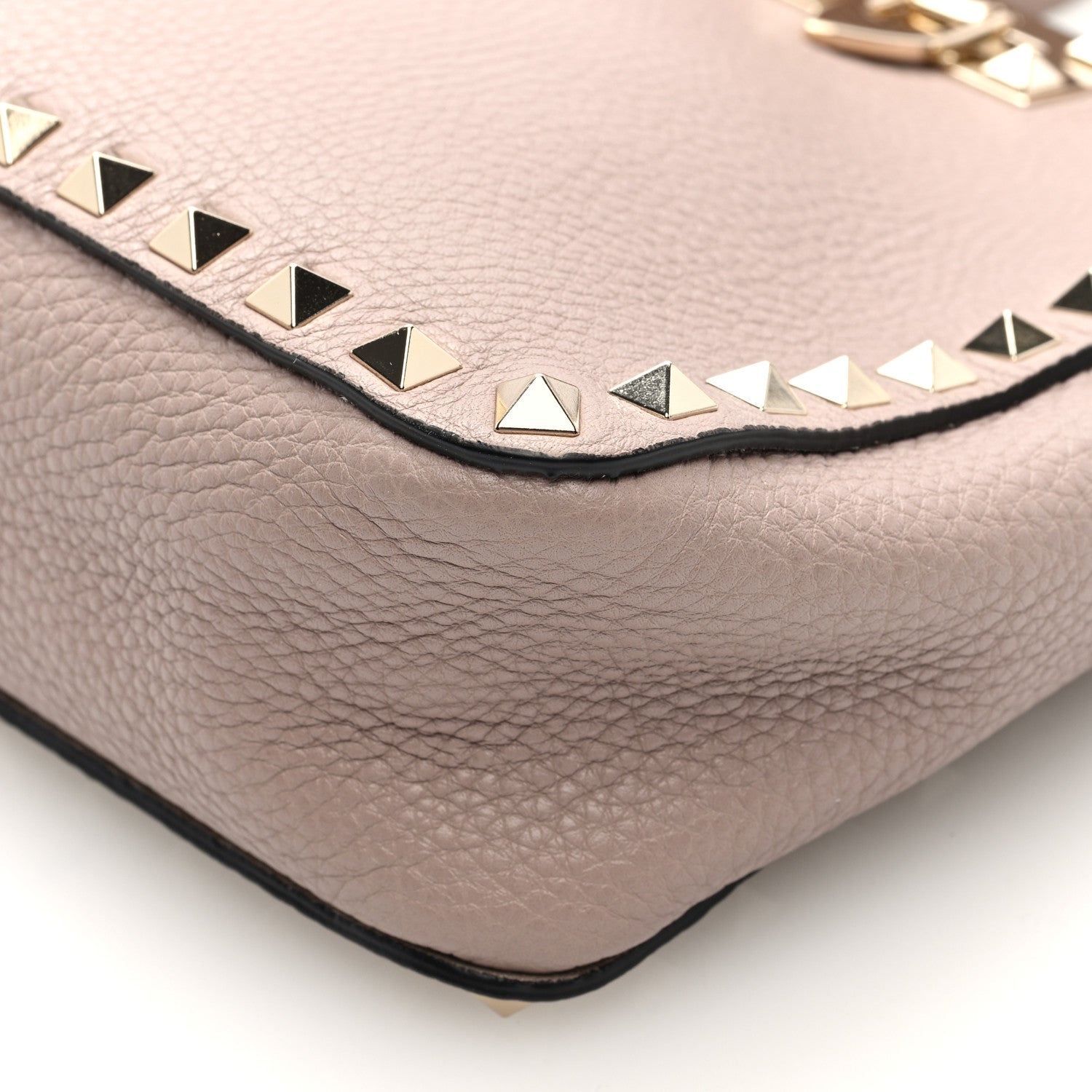 Valentino Garavani Pebbled Calfskin Mini Rockstud Flip-Lock Messenger Bag Poudre 9 of 9