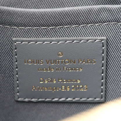 Louis Vuitton Calfskin Debossed Monogram Versailles City Keepall Dark Shadow Grey 6 of 9