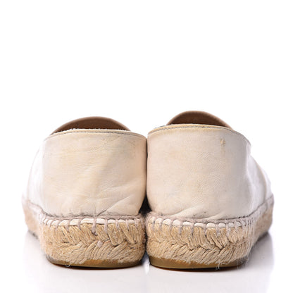 Chanel Lambskin CC Espadrilles 38 White Black 6 of 15