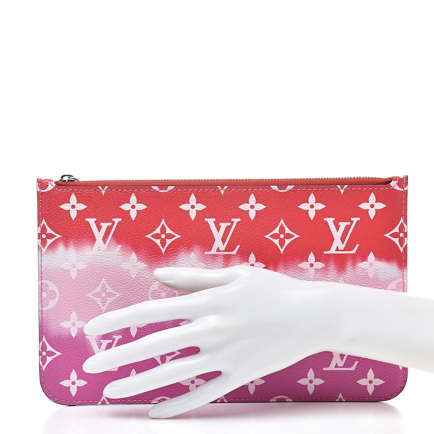 Louis Vuitton Monogram Escale Neverfull MM GM Pochette Rouge 2 of 7