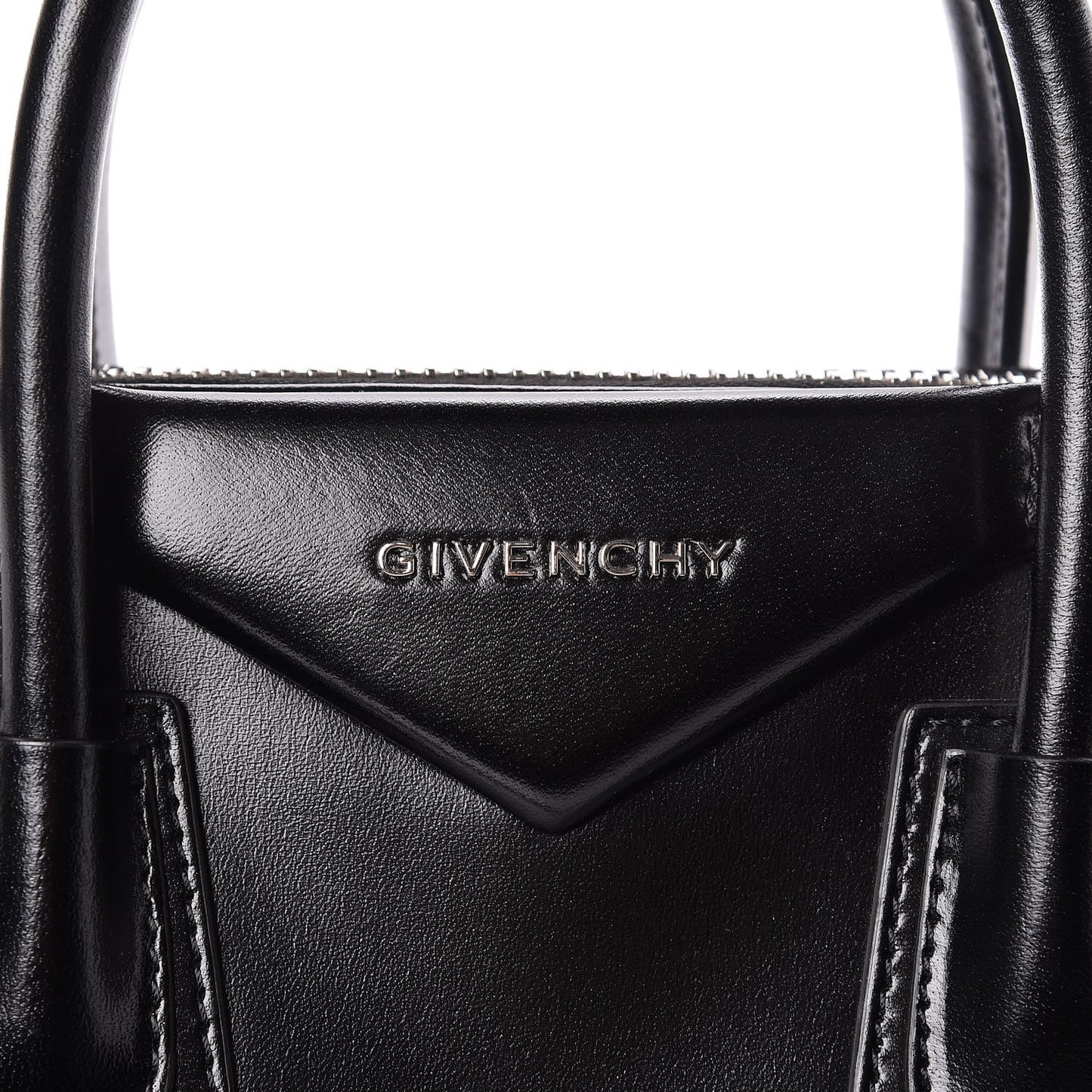 Shiny Lord Calfskin Small Antigona Black