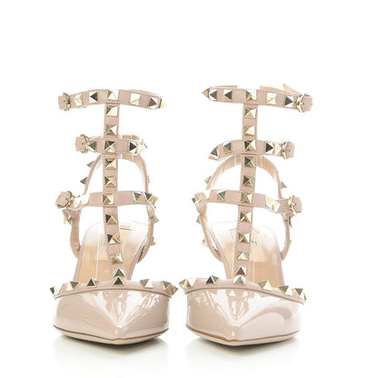 Valentino Garavani Patent Rockstud Ankle Strap 65mm Pumps 36 Poudre 2 of 10