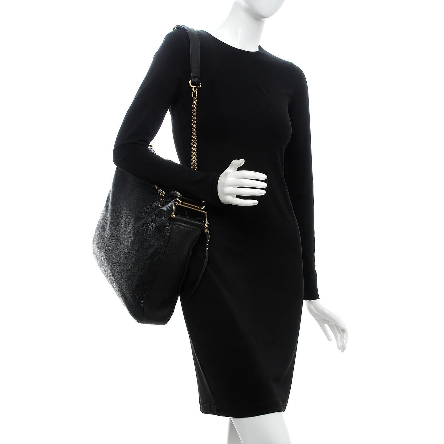 Sheepskin Vanessa Chain Shoulder Bag Black