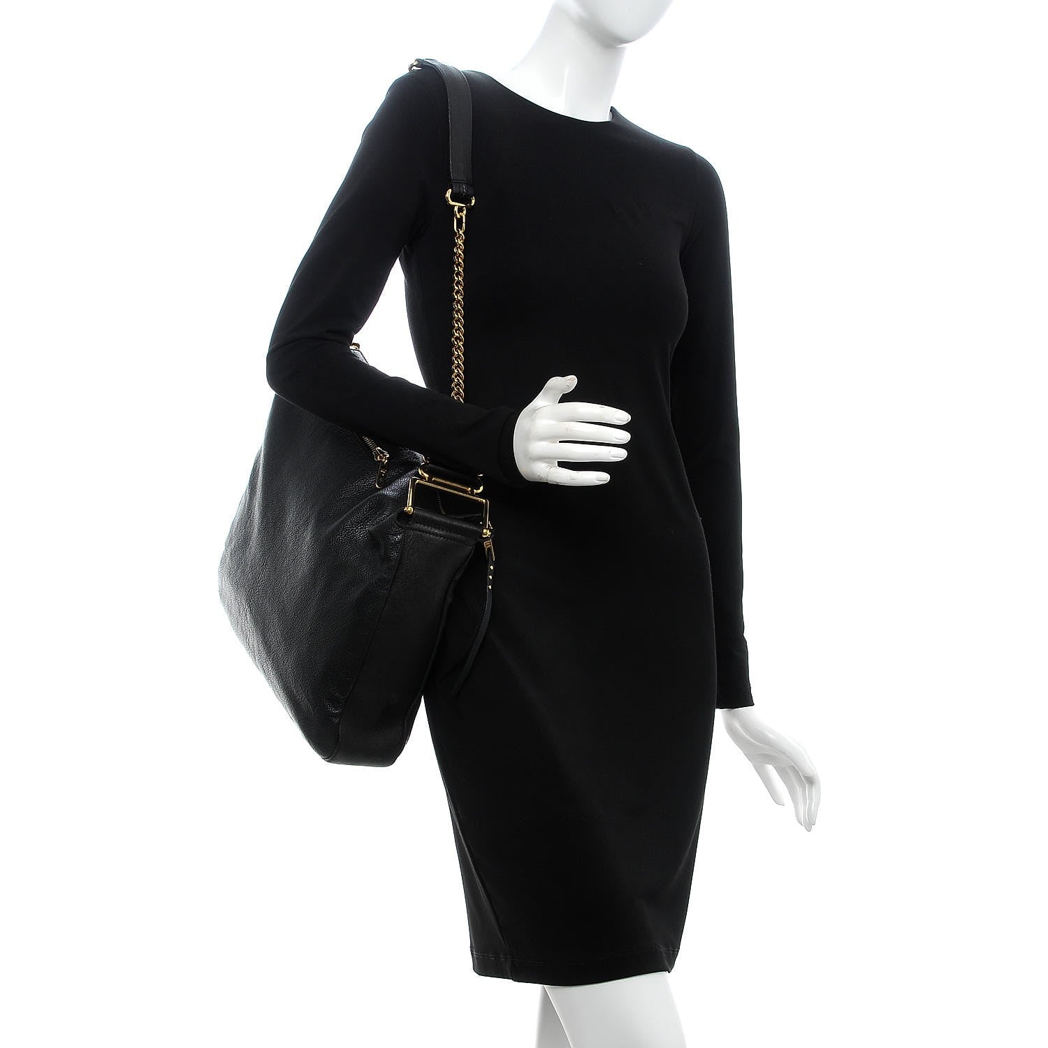 Chloe Sheepskin Vanessa Chain Shoulder Bag Black 2 of 7