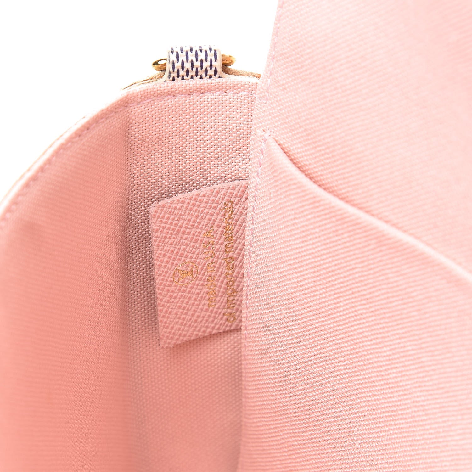 Louis Vuitton Damier Azur Pochette Felicie Chain Wallet Rose Ballerine 10 of 14