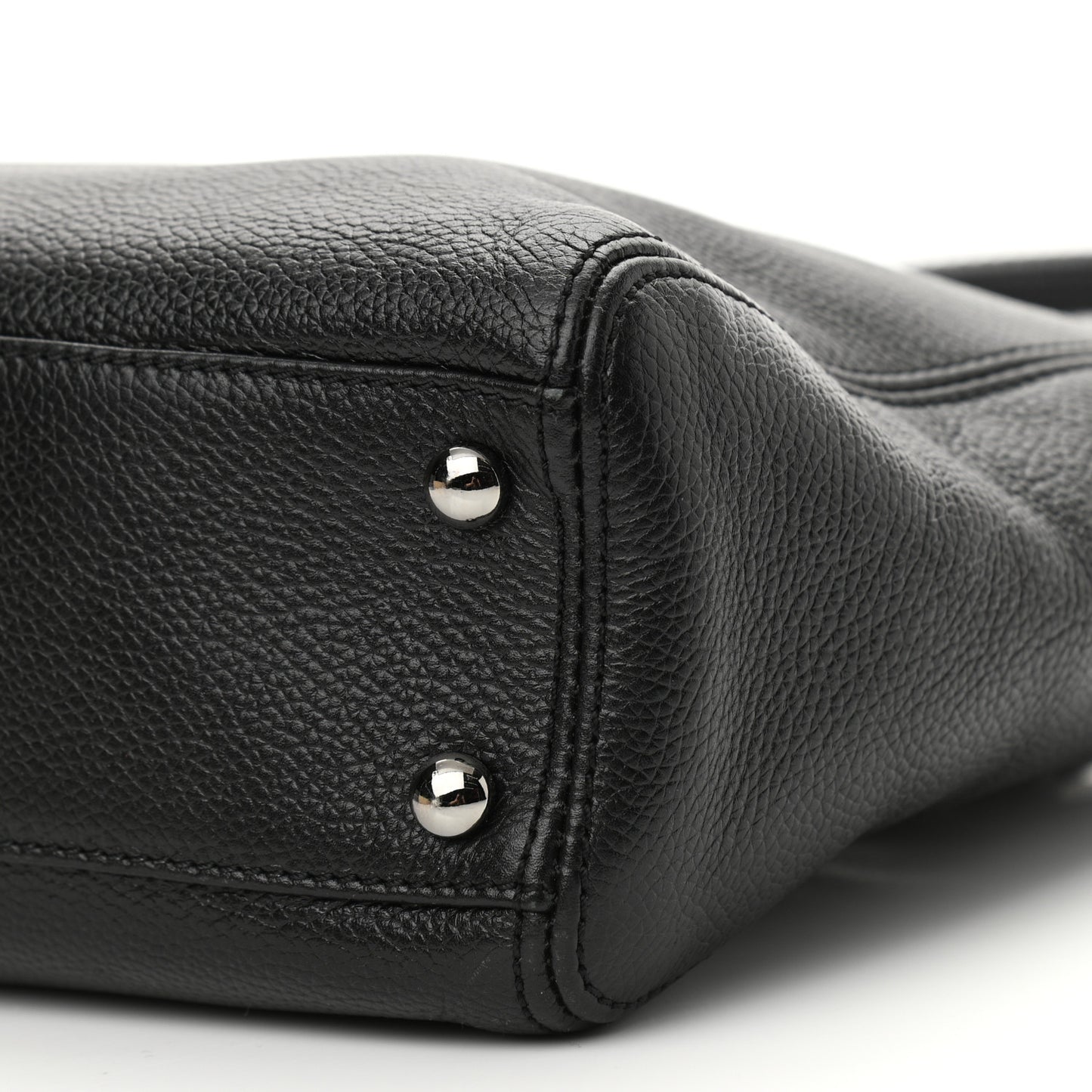 Calfskin Mademoiselle Lock Small Cerf Shopper Tote Black