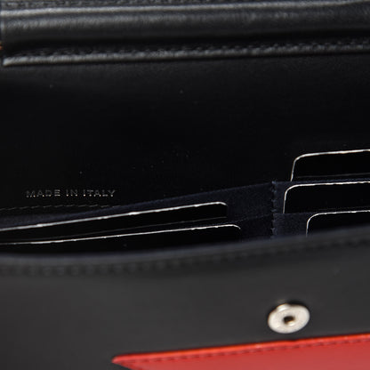 Chanel Lambskin Airlines Wallet On Chain WOC Blue Black Red 10 of 13