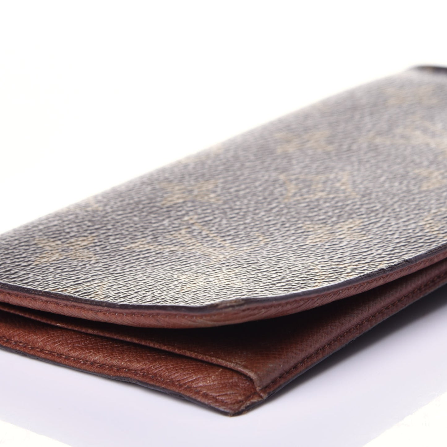 Monogram Simple Checkbook Holder Wallet Cover
