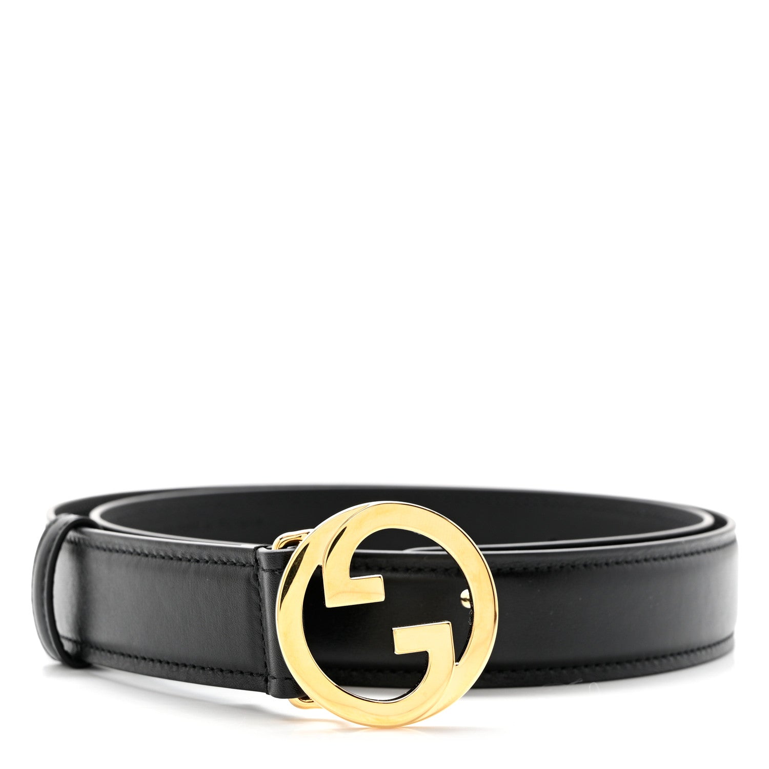 Gucci Ciny Lux Calfskin Blondie 30mm Belt 75 30 Black 1 of 5