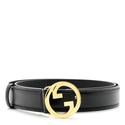 Gucci Ciny Lux Calfskin Blondie 30mm Belt 75 30 Black 1 of 5