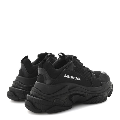Balenciaga Fabric Mesh Womens Triple S Sneakers 36 Black 5 of 10