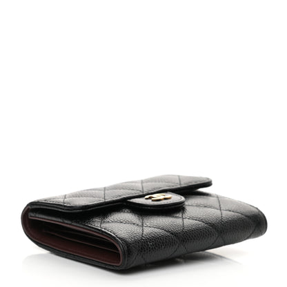 Chanel Caviar Quilted Compact Flap Wallet Black 4 of 11