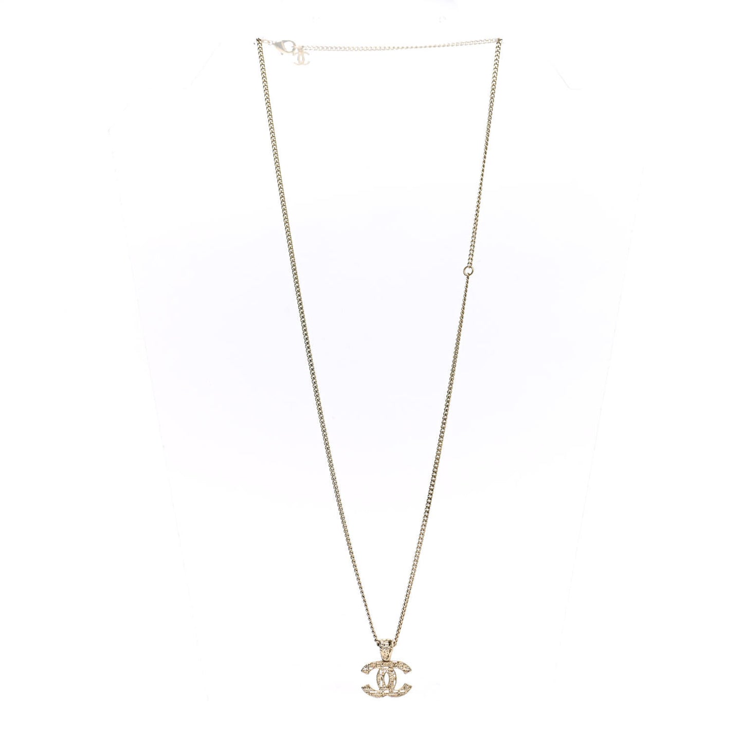 Tweed Effect CC Necklace Gold