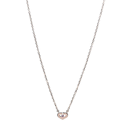 Cartier 18K Pink Gold Pink Sapphire XS Hearts and Symbols Necklace 1 of 6