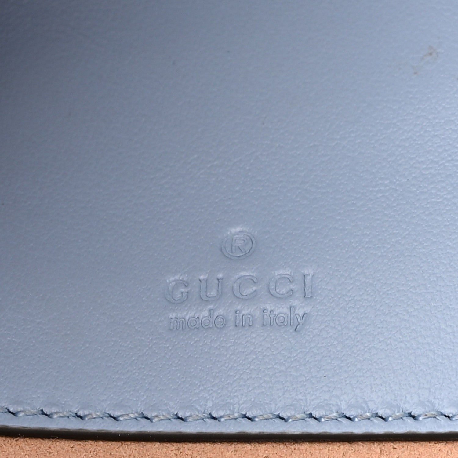 Gucci Calfskin Matelasse Mini GG Marmont 2.0 Bucket Bag Porcelain Light Blue 6 of 10