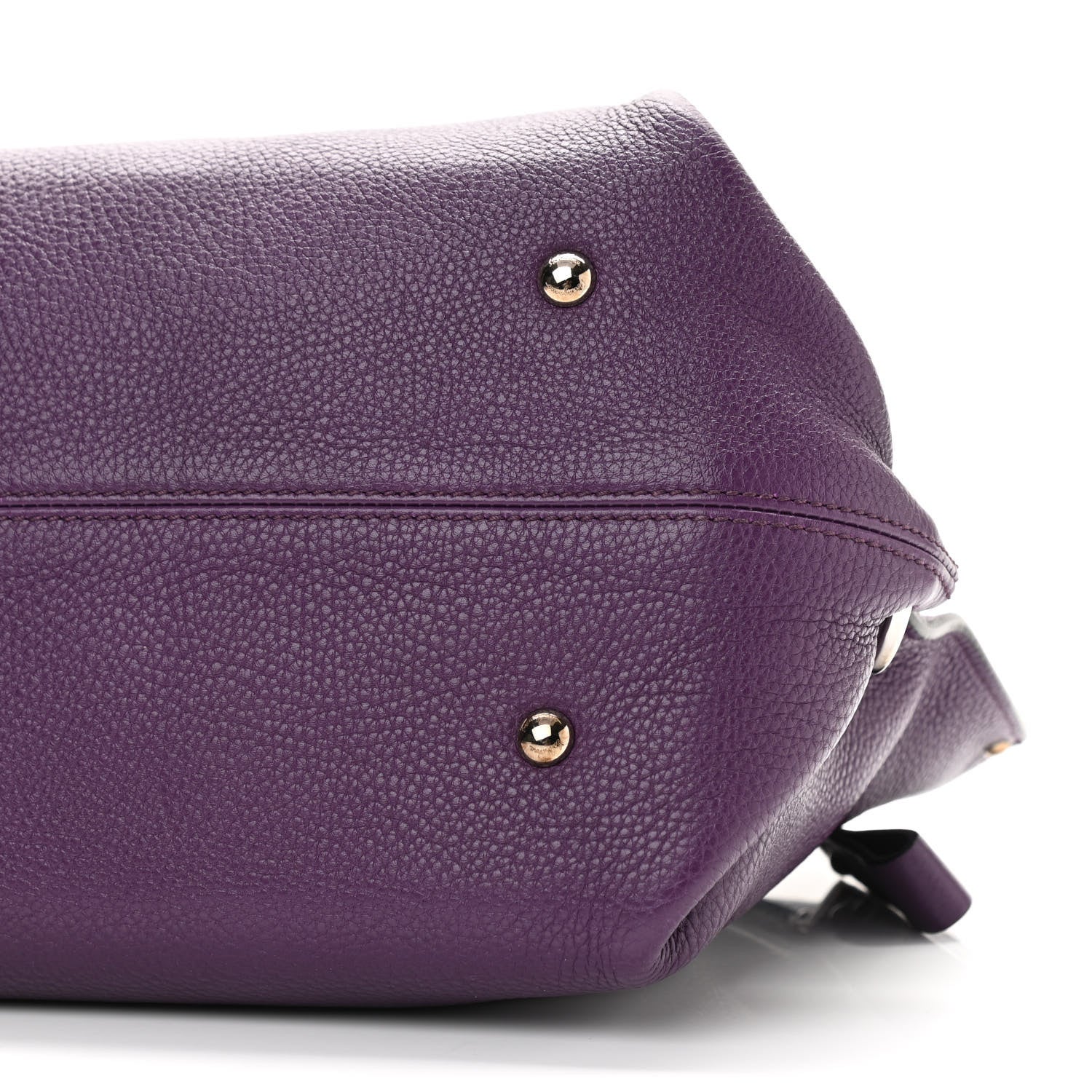 Salvatore Ferragamo Calfskin Large Sofia Satchel Purple 10 of 10