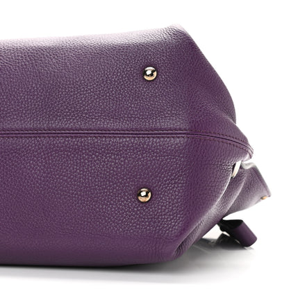 Salvatore Ferragamo Calfskin Large Sofia Satchel Purple 10 of 10
