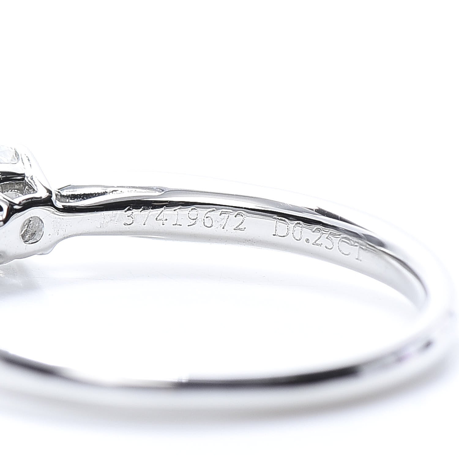 Tiffany Platinum Diamond .25ct Round Brilliant Harmony Engagement Ring 49 5 8 of 8