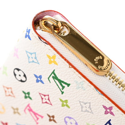 Louis Vuitton Monogram Multicolor Zippy Wallet White Litchi 8 of 9