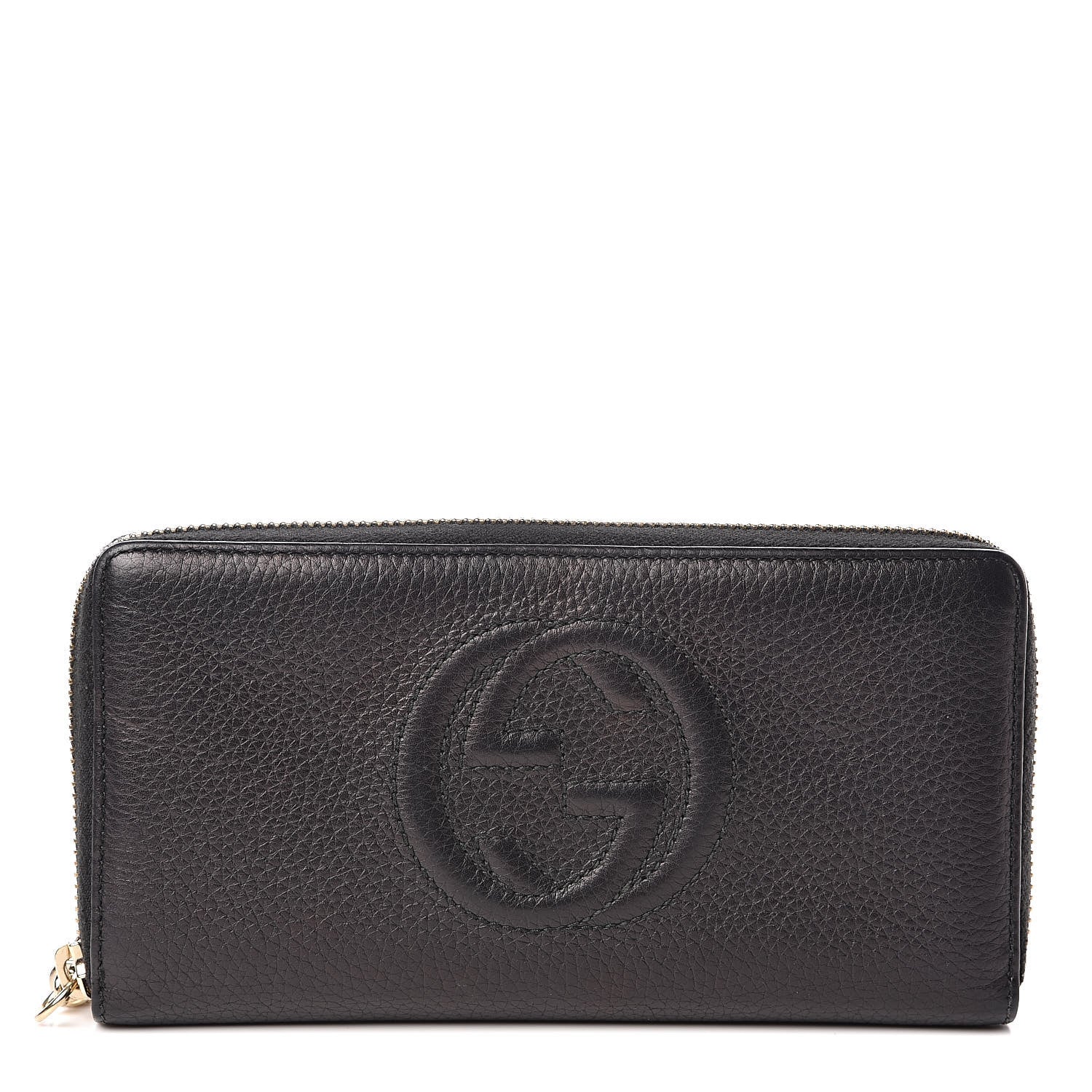 Gucci Calfskin Soho Zip Around Wallet Black 1 of 7