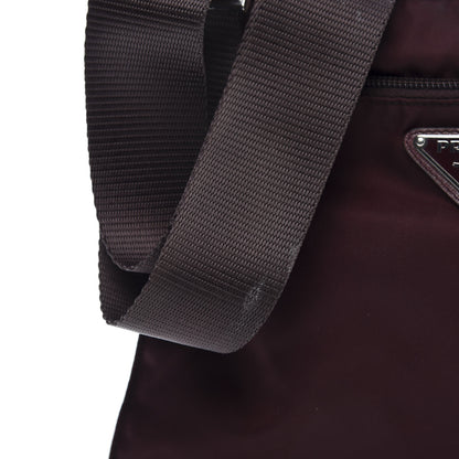 Prada Tessuto Nylon Small Flat Messenger Bag Granato 10 of 11