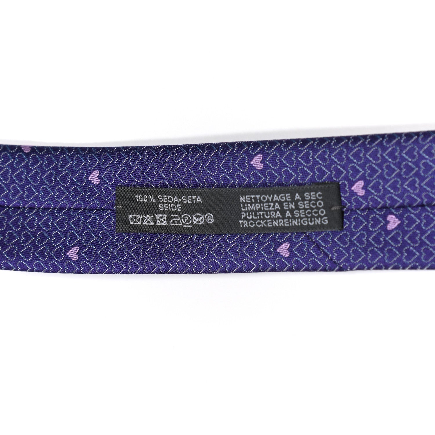 Hermes Printed Silk Mens Darling Neck Tie Violet Mauve 5 of 6