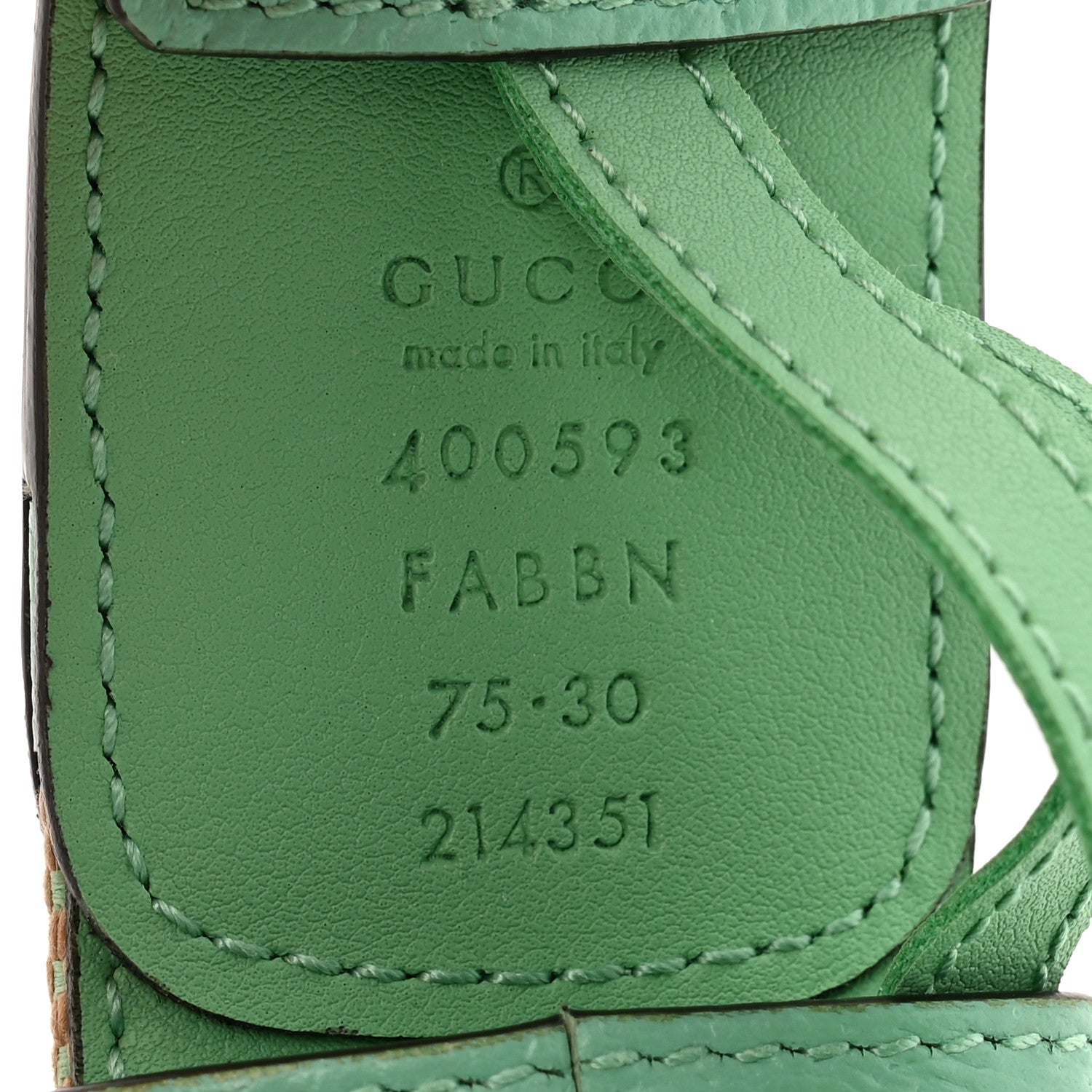 Gucci Monogram Jumbo GG Textured Dollar Calfskin Double G 75 30