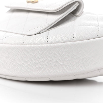 Chanel Caviar Quilted Polly Pocket Pouch Hobo White 9 of 9