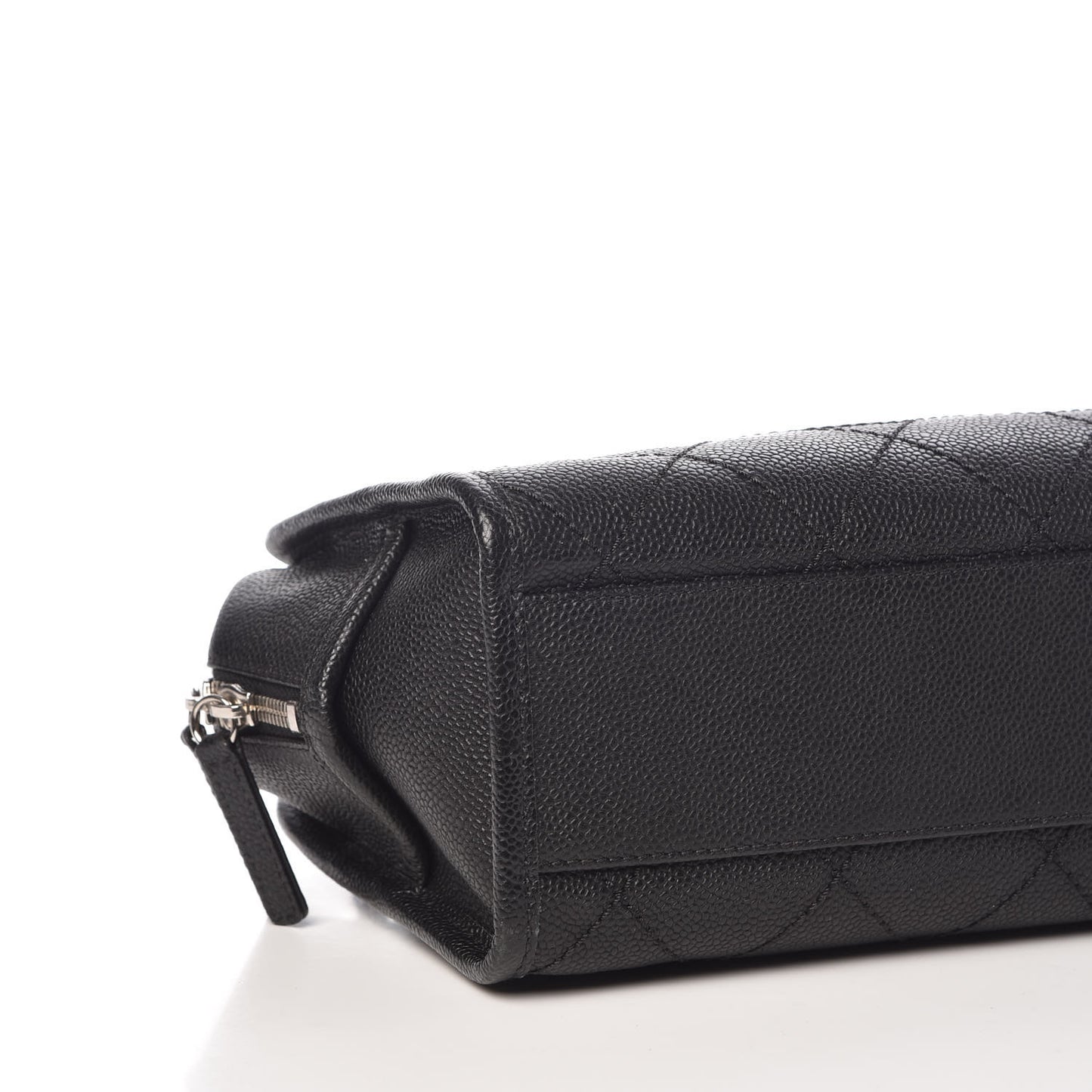 Caviar Quilted Small Deauville Bowling Bag Black