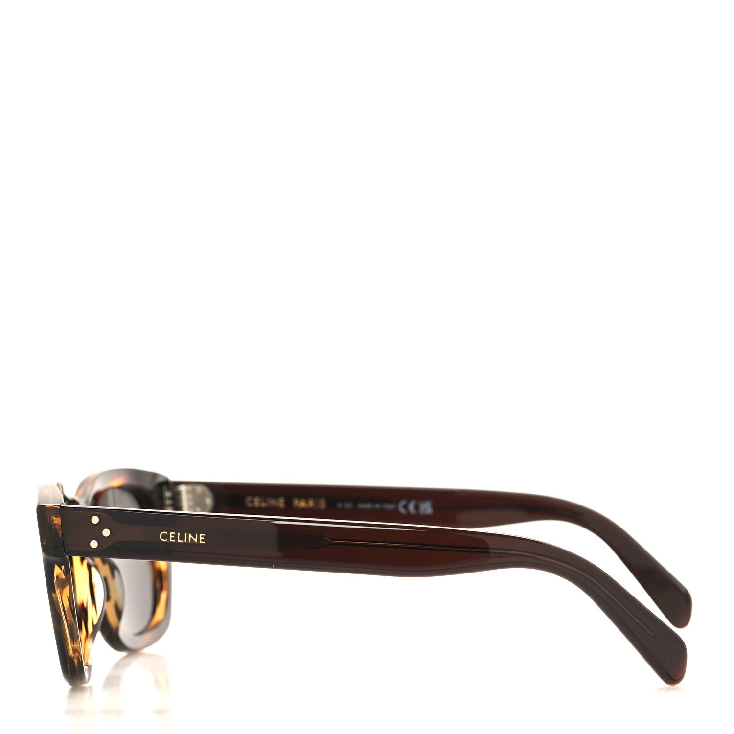 Celine Acetate Black Frame 41 Sunglasses CL402321 Striped Havana 3 of 7