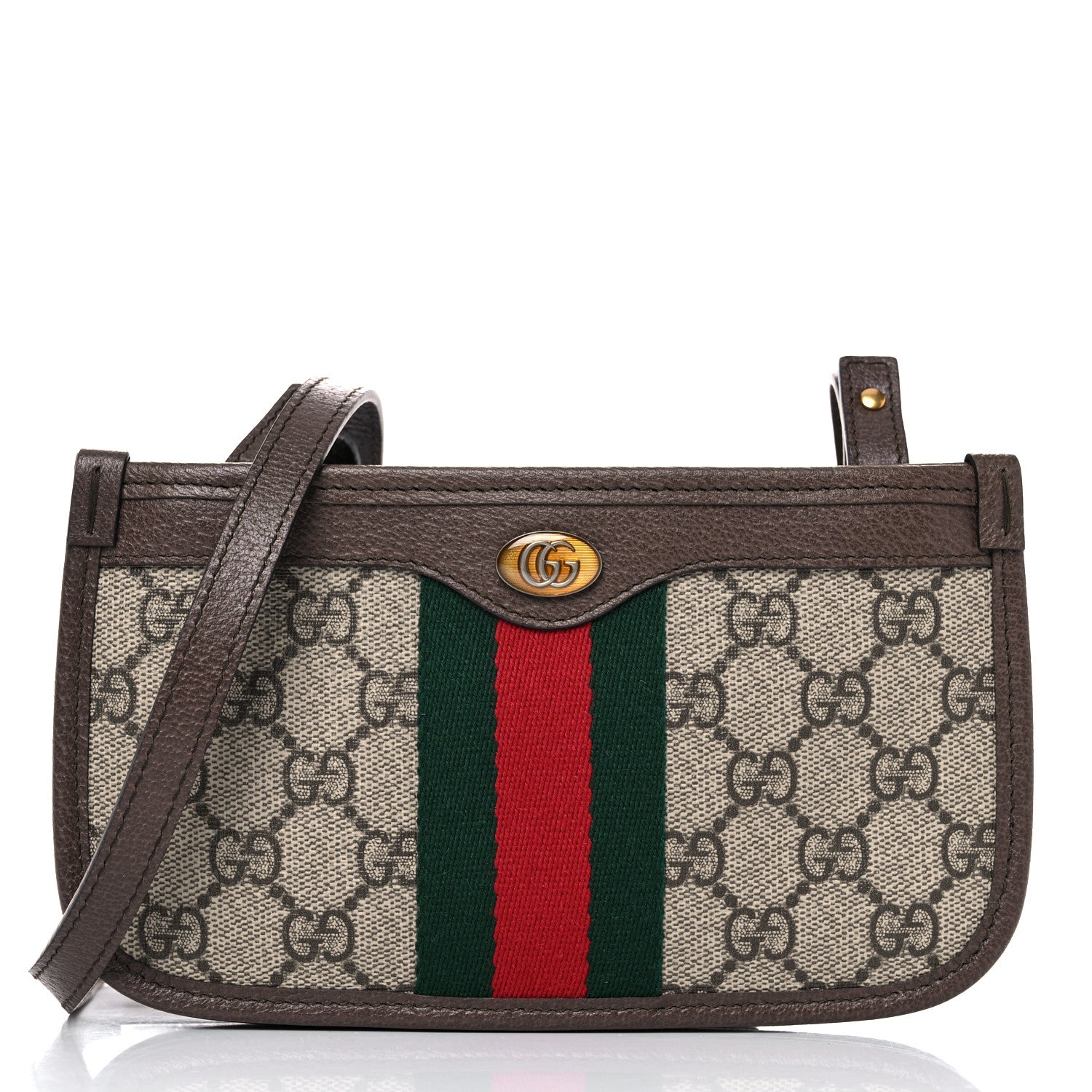 Gucci GG Supreme Monogram Web Ophidia Crossbody Beige New Acero 1 of 9