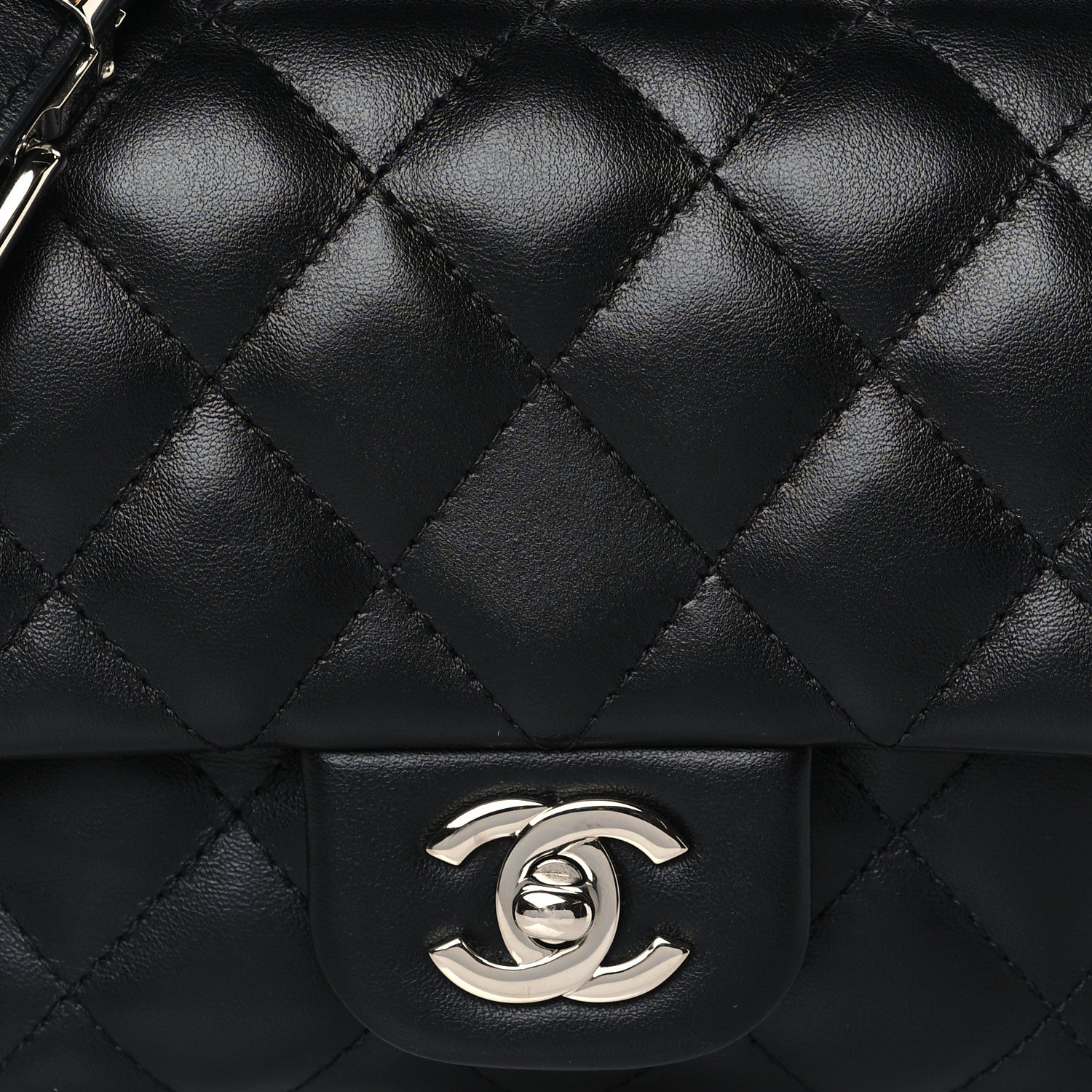 Chanel Calfskin Quilted CC Uniform Flap Belt Bag Black 16 of 21