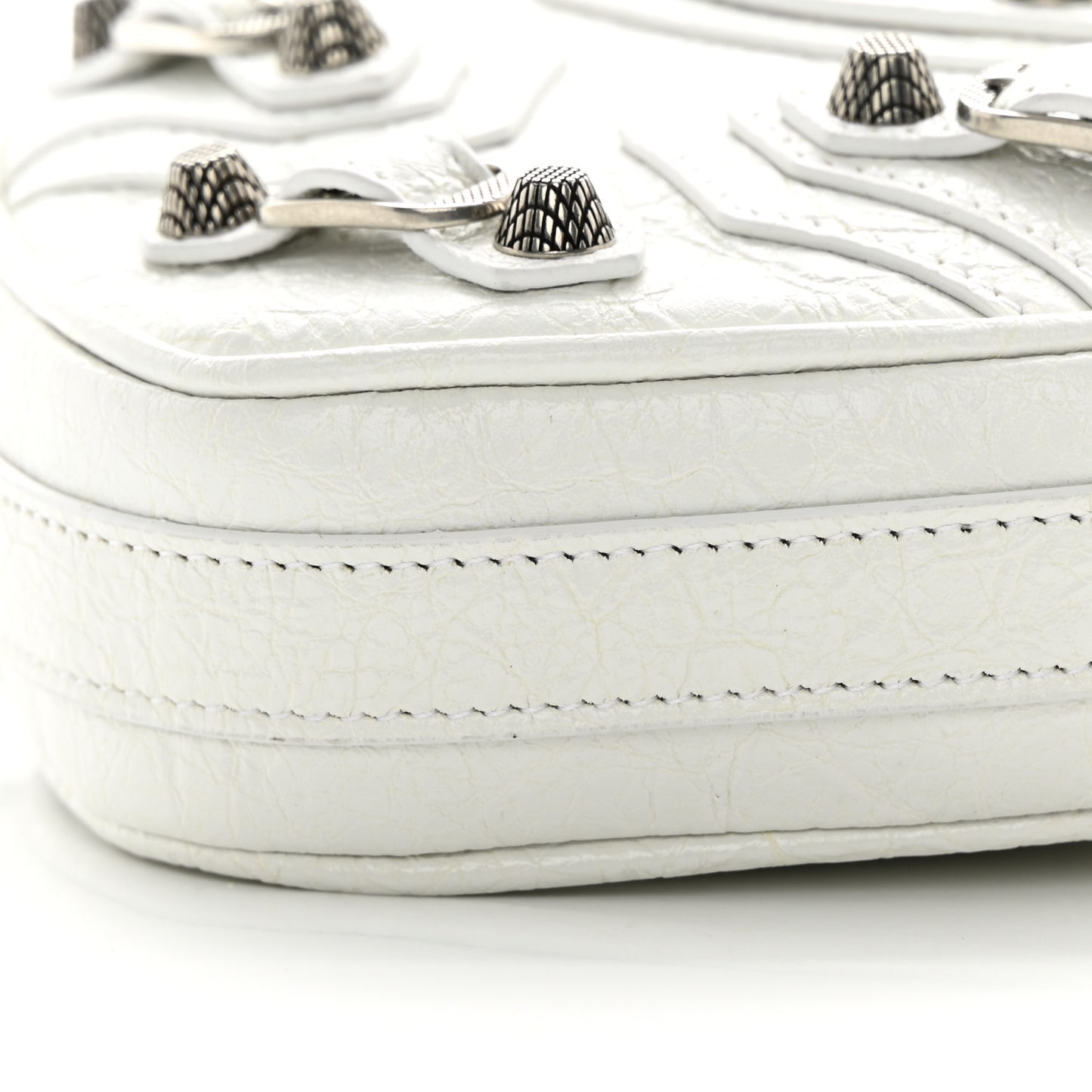 Agneau Arena Mini Le Cagole Heart Bag Optic White