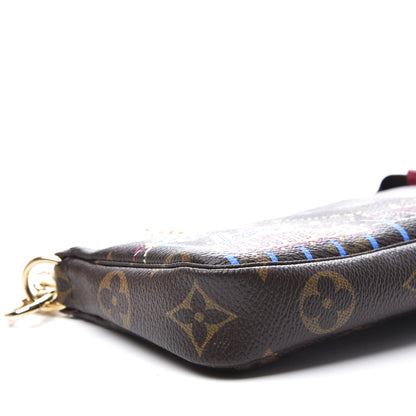 Louis Vuitton Monogram 2020 Christmas Animation Roller Coaster Mini Pochette Accessories Pivoine 6 of 9