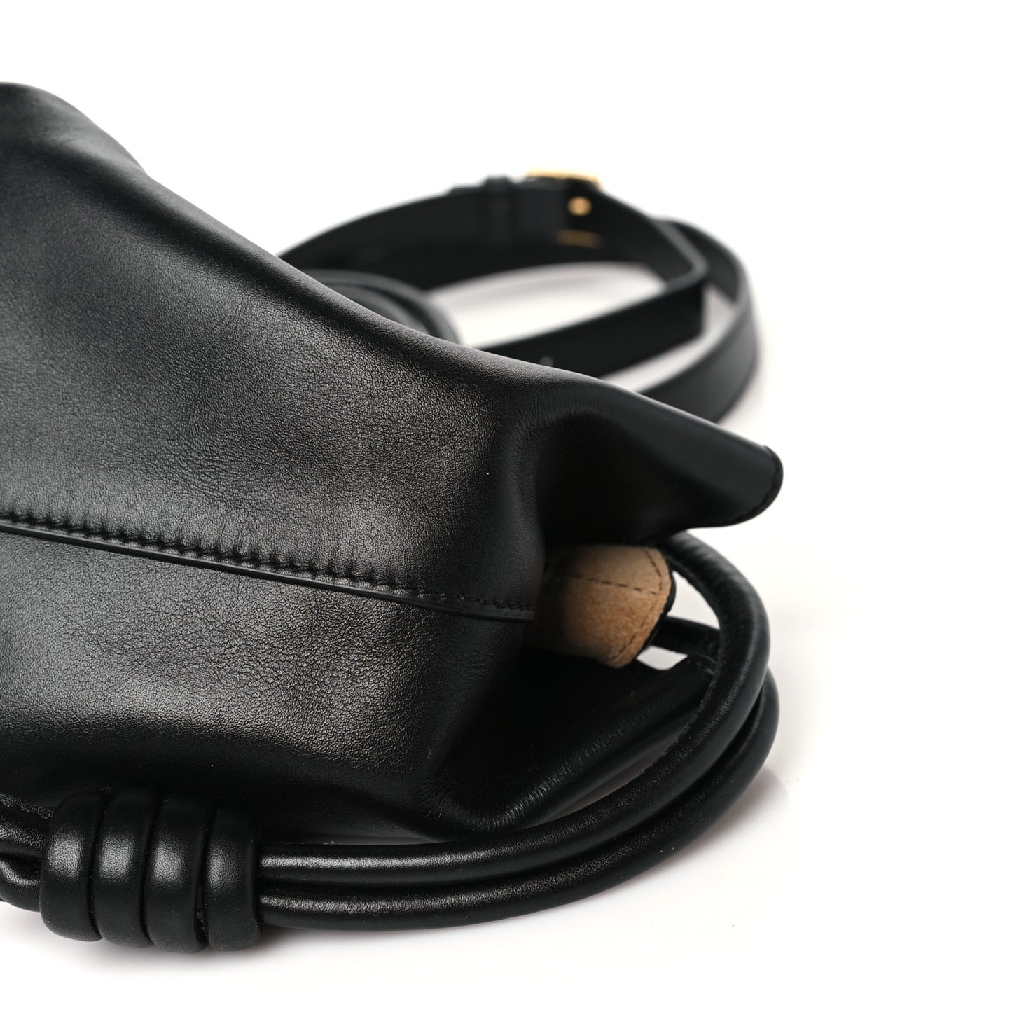 Shiny Nappa Calfskin Small Paseo Bag Black