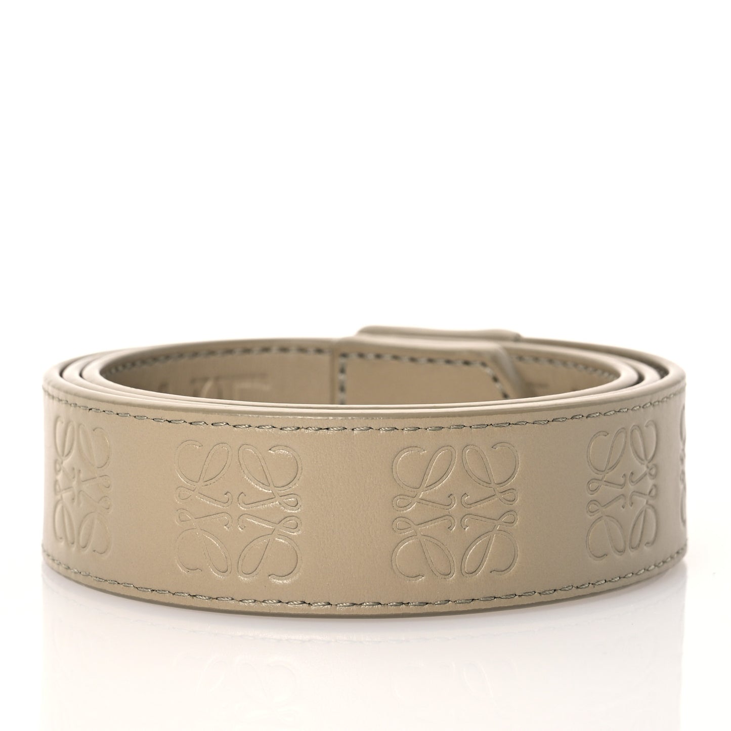 Satin Calfskin Embossed Anagram Strap Clay Green