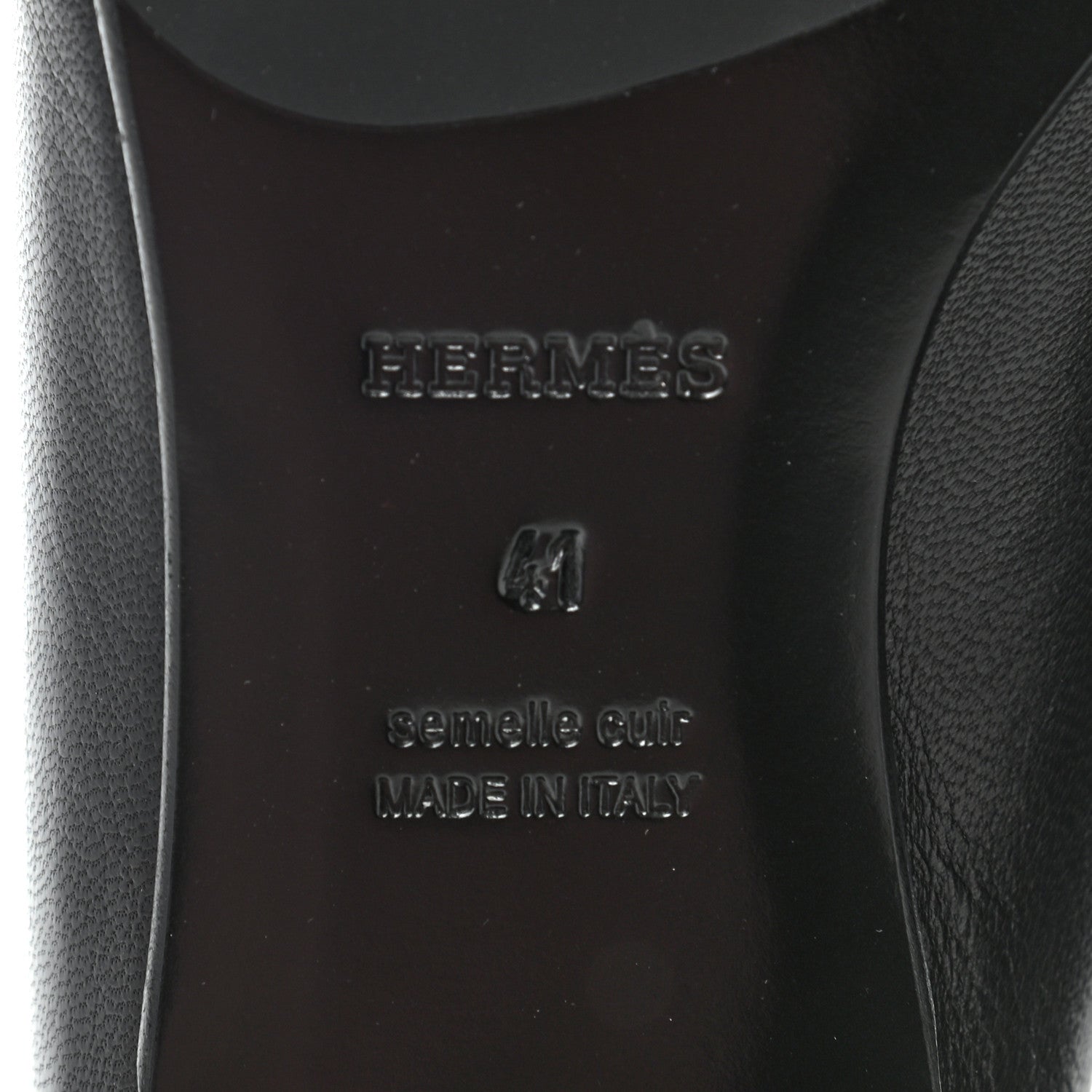 Hermes Goatskin Womens Royal Loafers 41 Black 8 of 8