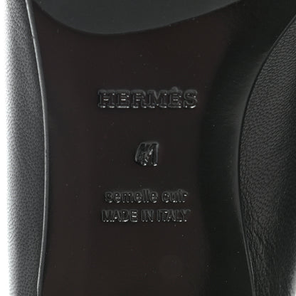 Hermes Goatskin Womens Royal Loafers 41 Black 8 of 8