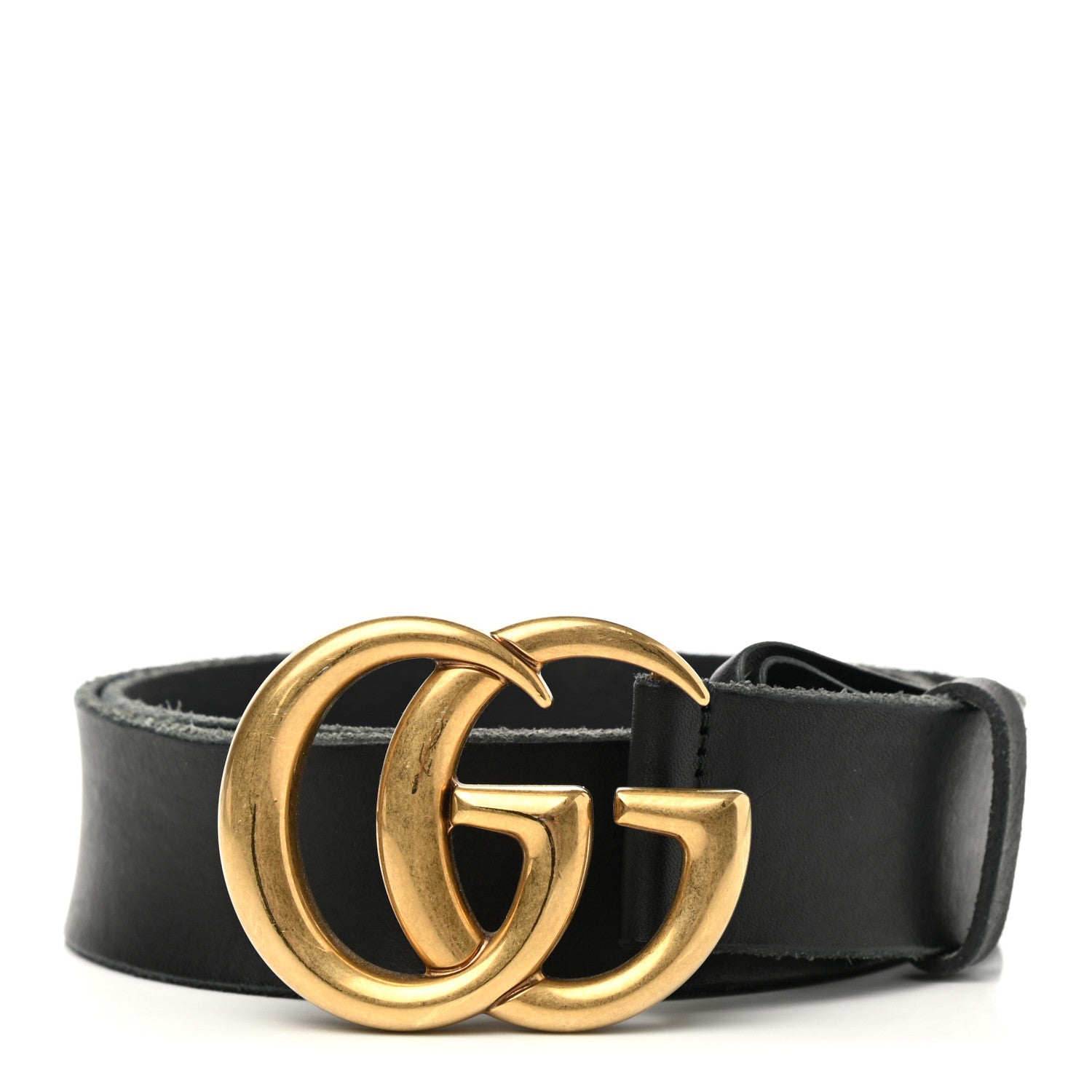Gucci Faded Calfskin Double G 40mm Belt 85 34 Black 1 of 4