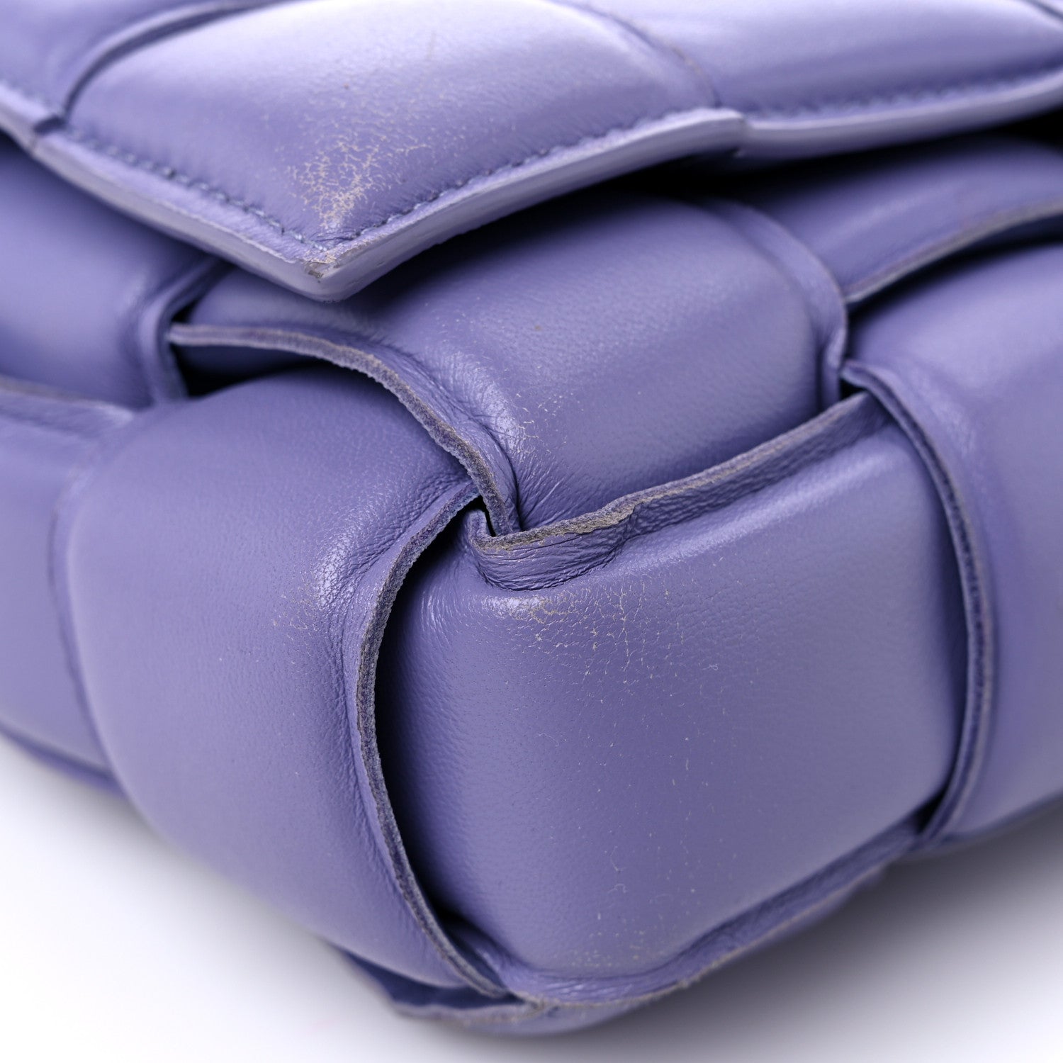 Bottega Veneta Lambskin Maxi Intreccio Padded Chain Cassette Crossbody Bag Lavender 7 of 16