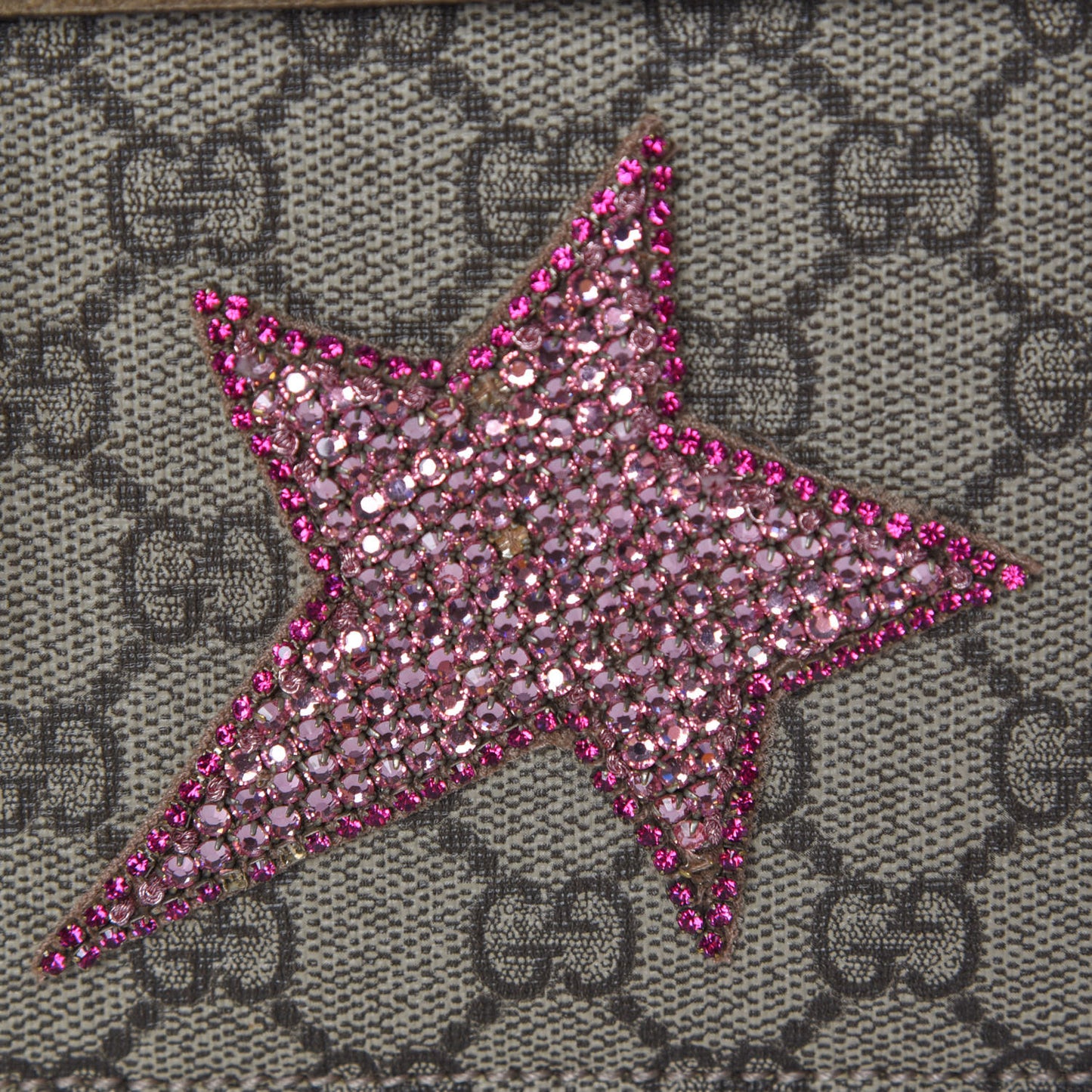 GG Supreme Monogram Shooting Star Embroidered Medium Dionysus Shoulder Bag Beige