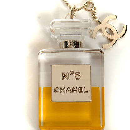 Chanel N°5 Perfume CC Necklace Gold 3 of 5