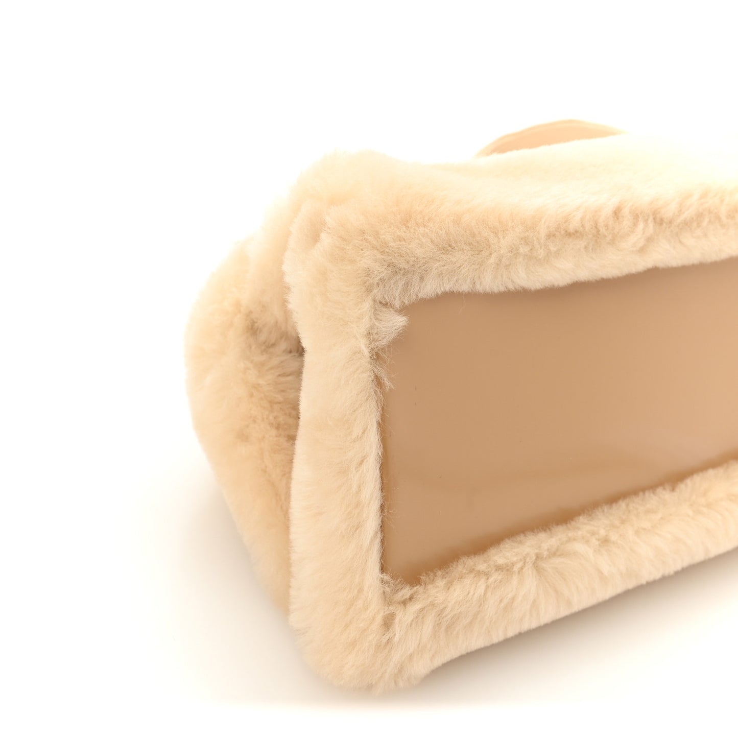 Merino Smooth Calfskin Mini Hug Bag Natural Nude