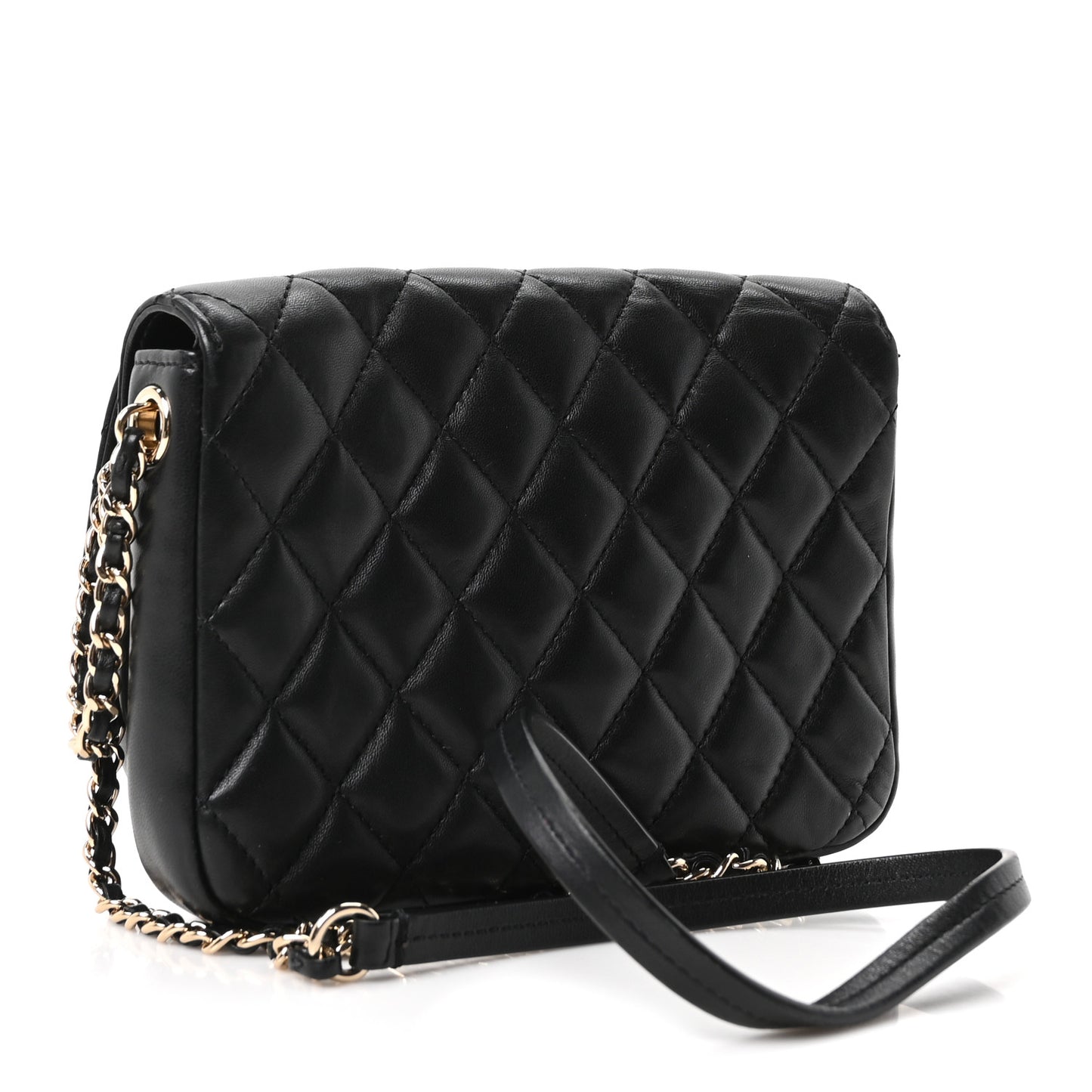 Lambskin Quilted Side Packs Black