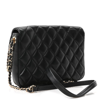 Chanel Lambskin Quilted Side Packs Black 3 of 10